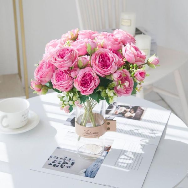 decorative flowers & wreaths 1 bouquet 9 heads artificial peony tea rose autumn silk fake for diy living room home garden wedding decoration
decorative flowers & wreaths 1 bouquet 9 heads artificial peony tea rose autumn silk fake for diy living room home garden wedding decoration
