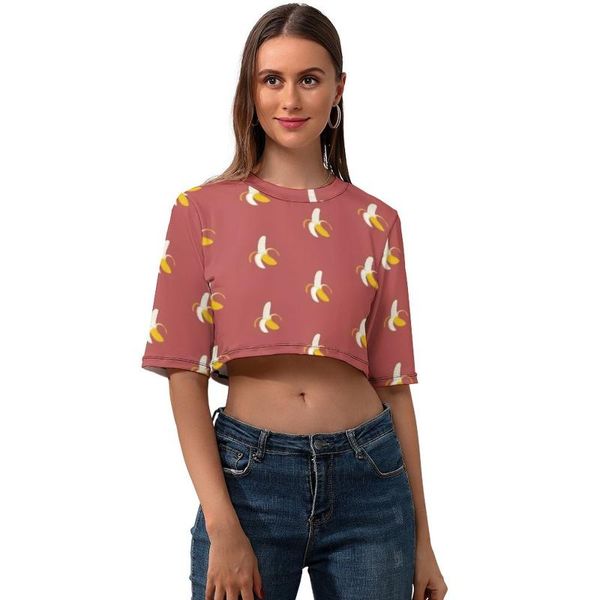 women's t-shirt banana crop t shirt street wear trendy womens short sleeve printed o neck polyester tshirt, White
women's t-shirt banana crop t shirt street wear trendy womens short sleeve printed o neck polyester tshirt, White