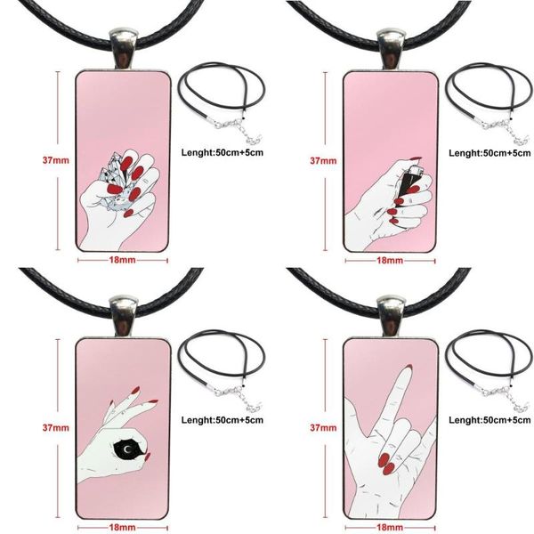 pendant necklaces friends makeup pink nails fashion glass cabochon necklace women steel color choker rectangle for, Silver 
pendant necklaces friends makeup pink nails fashion glass cabochon necklace women steel color choker rectangle for, Silver