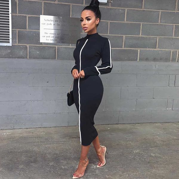 casual dresses arrival autumn winter fashion geometric lines long sleeve sheath bandage women turtleneck midi bodycon qe5a, Black;gray
casual dresses arrival autumn winter fashion geometric lines long sleeve sheath bandage women turtleneck midi bodycon qe5a, Black;gray