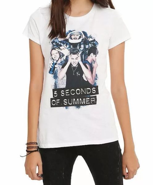 5 seconds of summer 5sos silly p women's girls junior t-shirt new official, White;black
5 seconds of summer 5sos silly p women's girls junior t-shirt new official, White;black