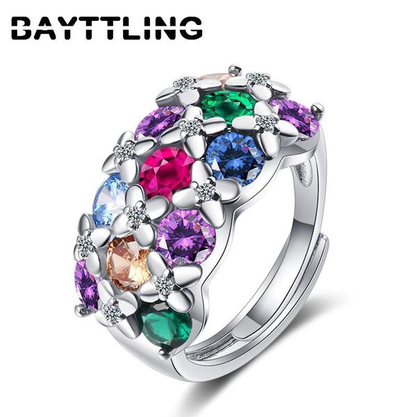 cluster rings bayttling selling 925 sterling silver white/black flower round zircon ring for women fashion wedding gift jewelry, Golden;silver
cluster rings bayttling selling 925 sterling silver white/black flower round zircon ring for women fashion wedding gift jewelry, Golden;silver