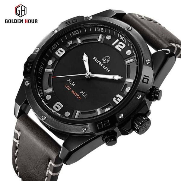wristwatches golden hour dual display analog digital waterproof quartz wristwatch men's watches sports watch, Slivery;brown
wristwatches golden hour dual display analog digital waterproof quartz wristwatch men's watches sports watch, Slivery;brown