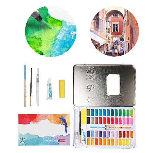 gift sets 62pcs/set solid pigment beginners watercolor paint art supplies children gifts pearlescent drawing student 48 colors stationery
gift sets 62pcs/set solid pigment beginners watercolor paint art supplies children gifts pearlescent drawing student 48 colors stationery