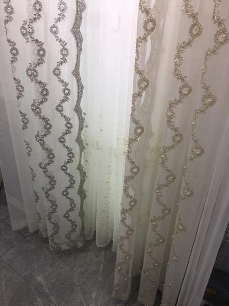 europe luxury pearl embroidered curtain for living room white delicate sheer tulle window screen bedroom wedding decor & drapes
europe luxury pearl embroidered curtain for living room white delicate sheer tulle window screen bedroom wedding decor & drapes