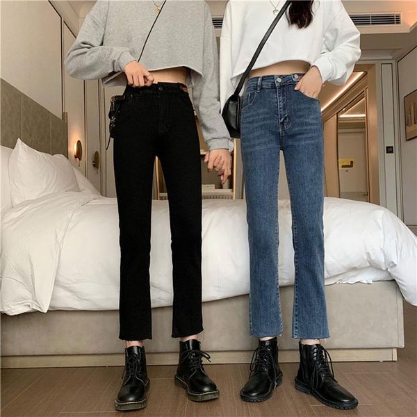 jean femme streetwear slim straight korean denim woman blue black trendy high waist all-match trousers women's jeans
jean femme streetwear slim straight korean denim woman blue black trendy high waist all-match trousers women's jeans