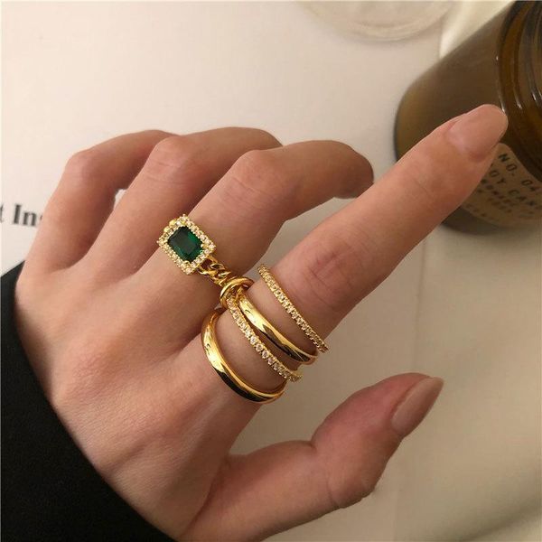 wedding rings korea's retro green stone chain finger fashion simple versatile 6-8 size ring vintage luxury gold jewelry gifts, Slivery;golden
wedding rings korea's retro green stone chain finger fashion simple versatile 6-8 size ring vintage luxury gold jewelry gifts, Slivery;golden