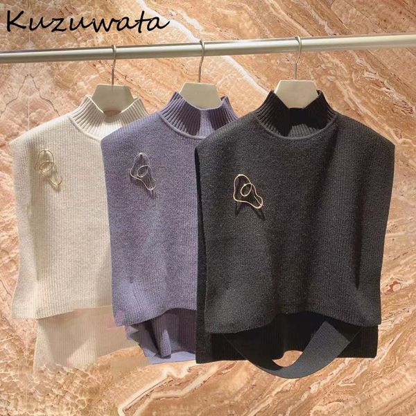 kuzuwata 2021 autumn new sweater japanese solid turtlene side slit sleeveless brooch knitted pullover fashion sweet jumper, Black
kuzuwata 2021 autumn new sweater japanese solid turtlene side slit sleeveless brooch knitted pullover fashion sweet jumper, Black