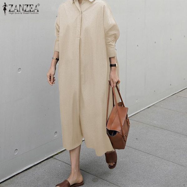 fashion wome cotton linen shirt dress zanzea spring lapel neck long sleeve sundress casual loose solid work vestido plus size dresses, Black;gray
fashion wome cotton linen shirt dress zanzea spring lapel neck long sleeve sundress casual loose solid work vestido plus size dresses, Black;gray