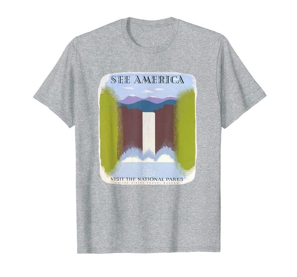 See America Waterfall Mountains Vintage Travel Art Poster T-Shirt, Mainly pictures
See America Waterfall Mountains Vintage Travel Art Poster T-Shirt, Mainly pictures