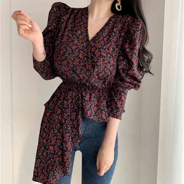 autumn korean vintage floral printed women blouses shirts long sleeve v-neck asymmetrical tunics elegant fashion blusa 210518, White
autumn korean vintage floral printed women blouses shirts long sleeve v-neck asymmetrical tunics elegant fashion blusa 210518, White