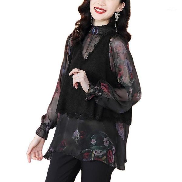 women's blouses & shirts women spring autumn style chiffon lady casual long sleeve flower printed stand collar df4187, White
women's blouses & shirts women spring autumn style chiffon lady casual long sleeve flower printed stand collar df4187, White