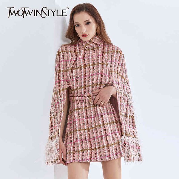 patchwork tassel plaid jacket for women turtleneck high waist sashes hit color casual coats female fall 210524, Black;brown
patchwork tassel plaid jacket for women turtleneck high waist sashes hit color casual coats female fall 210524, Black;brown