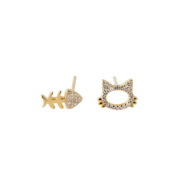 stud fashion cat fishbone earrings s925 silver women kitten personalized creative accessories ladies jewelry, Golden;silver
stud fashion cat fishbone earrings s925 silver women kitten personalized creative accessories ladies jewelry, Golden;silver