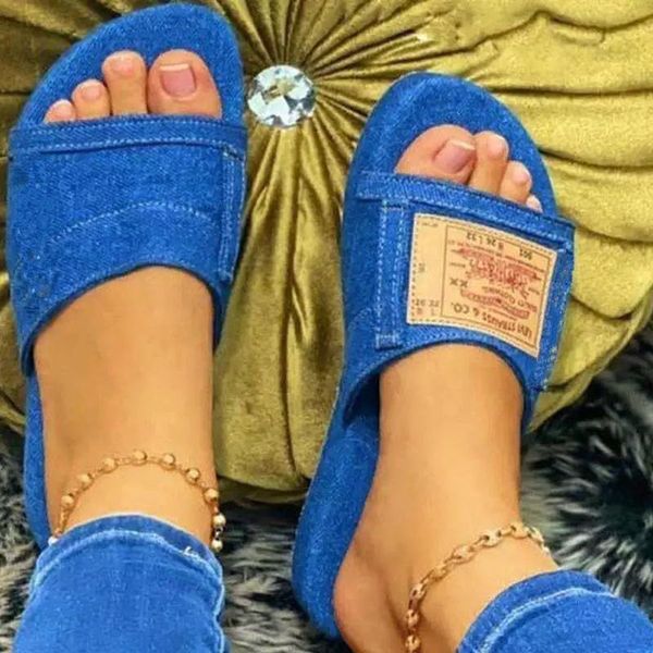 slippers fashion 2021 denim summer women's sandals peep toe shoes platfroms casual wedges indoor house zapato mujer 35-43, Black
slippers fashion 2021 denim summer women's sandals peep toe shoes platfroms casual wedges indoor house zapato mujer 35-43, Black