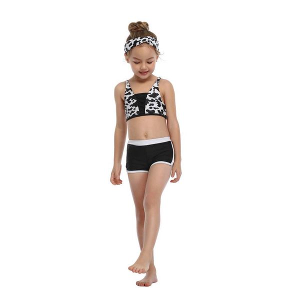 clothing sets children kawaii swimsuit cow milk pattern printing knotted hair accessory summer bikini, White
clothing sets children kawaii swimsuit cow milk pattern printing knotted hair accessory summer bikini, White