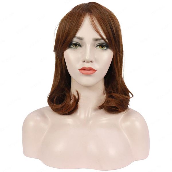 synthetic wigs rebcass medium brown natural wave for afro american women heat resistant cosplay party daily use, Black
synthetic wigs rebcass medium brown natural wave for afro american women heat resistant cosplay party daily use, Black