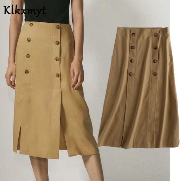 klkxmyt za skirts women chic fashion split button cotton a-line midi skirt high street vintage female faldas mujer 210527, Black
klkxmyt za skirts women chic fashion split button cotton a-line midi skirt high street vintage female faldas mujer 210527, Black