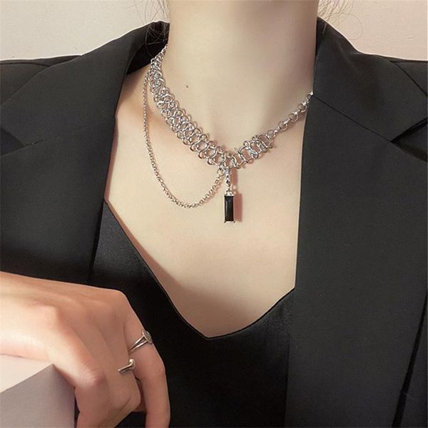 pendant necklaces sweet crystal jewelry black necklace women detachable 2021 trendy dark accessories choker female chain, Silver
pendant necklaces sweet crystal jewelry black necklace women detachable 2021 trendy dark accessories choker female chain, Silver