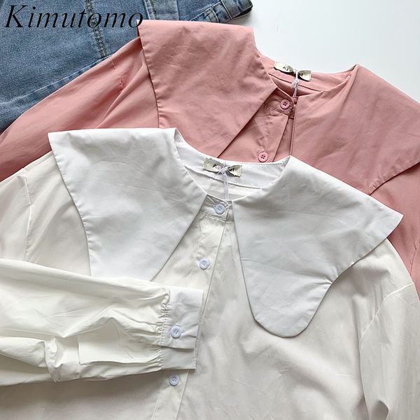 kimutomo elegant solid color long sleeve shirt spring women korean style female peter pan collar loose casual blouse 210521, White
kimutomo elegant solid color long sleeve shirt spring women korean style female peter pan collar loose casual blouse 210521, White