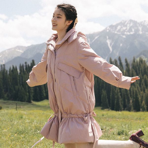the medium and long hooded jacket is really filled with 90 white duck down 288, hem women's 61hhnz0667, Black
the medium and long hooded jacket is really filled with 90 white duck down 288, hem women's 61hhnz0667, Black