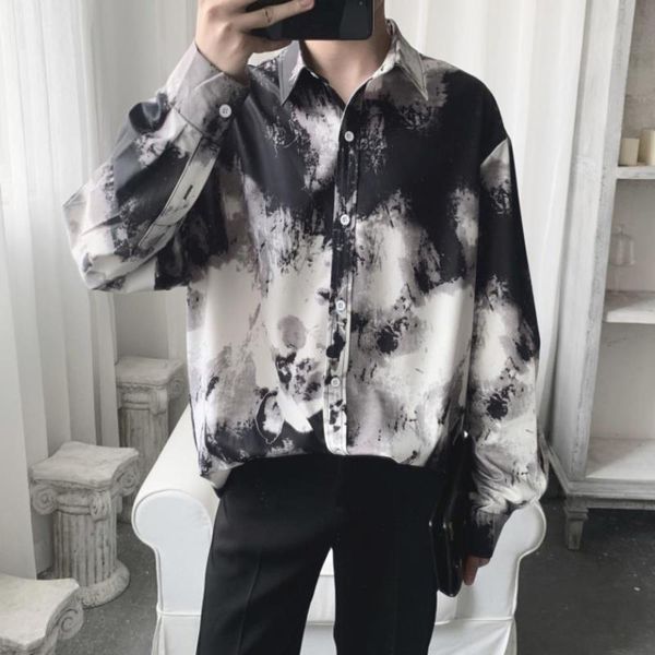 men's casual shirts shirthong kong style autumn tie dyed men's long sleeve casual ins shirt fashion couple 4x5l, White;black
men's casual shirts shirthong kong style autumn tie dyed men's long sleeve casual ins shirt fashion couple 4x5l, White;black