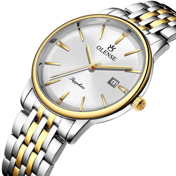 wristwatches lovers' watches fashion simple design full steel auto date waterproof quartz watch men women, Slivery;brown
wristwatches lovers' watches fashion simple design full steel auto date waterproof quartz watch men women, Slivery;brown