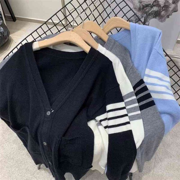 soft milk blue sweater coat spring and autumn tb college korean version loose lazy wind sweet cool knitted cardigan with, Black
soft milk blue sweater coat spring and autumn tb college korean version loose lazy wind sweet cool knitted cardigan with, Black