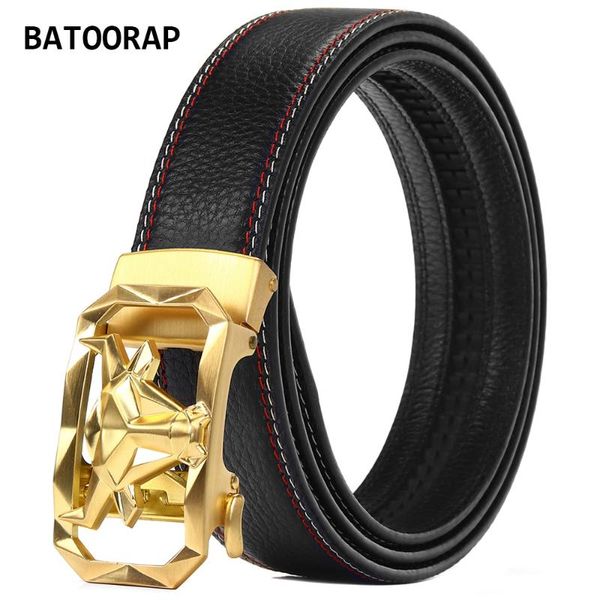 belts batoorap men fashion waist ratchet automatic buckle black genuine leather belt 110cm - 130cm z84p009, Black;brown 
belts batoorap men fashion waist ratchet automatic buckle black genuine leather belt 110cm - 130cm z84p009, Black;brown