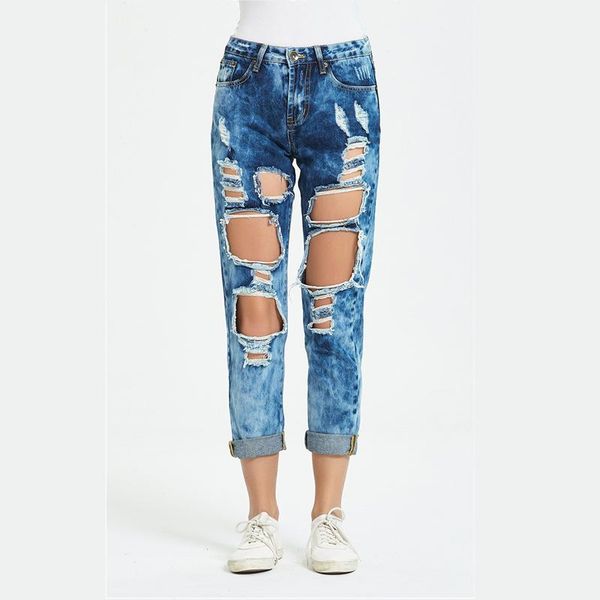 spring summer ripped boyfriend jeans for women vintage cotton denim 4colors plus size pantalones mujer vaquero women's, Blue
spring summer ripped boyfriend jeans for women vintage cotton denim 4colors plus size pantalones mujer vaquero women's, Blue