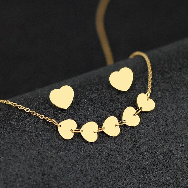 earrings & necklace cute tiny heart women unique multiple stainless steel gold color jewelry set bridal couple wedding accessories, Silver
earrings & necklace cute tiny heart women unique multiple stainless steel gold color jewelry set bridal couple wedding accessories, Silver