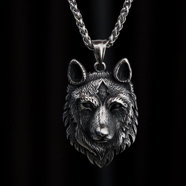 chains vintage silver color viking wolf head pendant necklace 316l stainless steel norse amulet men women gift jewelry
chains vintage silver color viking wolf head pendant necklace 316l stainless steel norse amulet men women gift jewelry