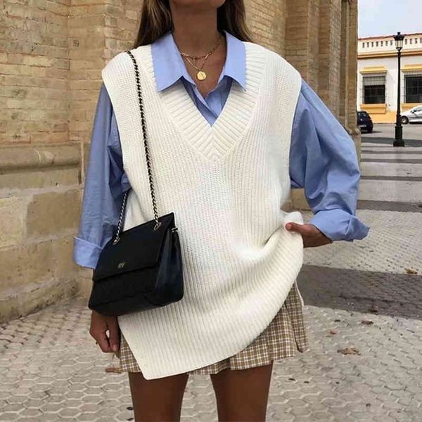 ladies knitted autumn winter sweater women pullover casual warm soft slim sleeveless sweaters women vests pull knitwear female 210416, White;black
ladies knitted autumn winter sweater women pullover casual warm soft slim sleeveless sweaters women vests pull knitwear female 210416, White;black