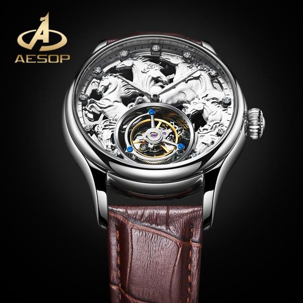 wristwatches aesop silver fashion dial 100% real tourbillon watch brown leather belt mechanical men waterproof, Slivery;brown
wristwatches aesop silver fashion dial 100% real tourbillon watch brown leather belt mechanical men waterproof, Slivery;brown