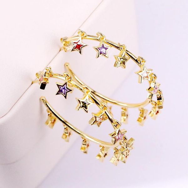 stud 2pairs, rainbow gold filled earring colorful micro pave cz crystal zirconia star charm for girl women jewelry, Golden;silver
stud 2pairs, rainbow gold filled earring colorful micro pave cz crystal zirconia star charm for girl women jewelry, Golden;silver