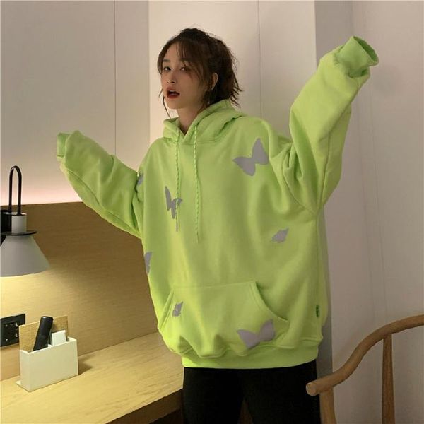 women's hoodies & sweatshirts reflective butterfly fluorescent green sweater for women trendy ins autumn and winter 2, Black
women's hoodies & sweatshirts reflective butterfly fluorescent green sweater for women trendy ins autumn and winter 2, Black