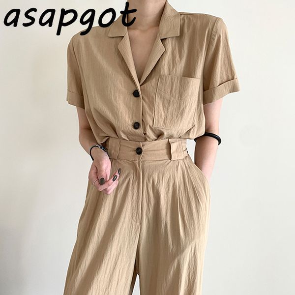 matching sets pants summer casual short sleeve turn down collar blouse single breasted high waist straight wide leg pant 210429, White
matching sets pants summer casual short sleeve turn down collar blouse single breasted high waist straight wide leg pant 210429, White