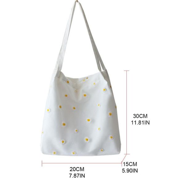 duffel bags fashion shoulder for women's female shopper bag handbag cute embroidery with daisies 066c
duffel bags fashion shoulder for women's female shopper bag handbag cute embroidery with daisies 066c