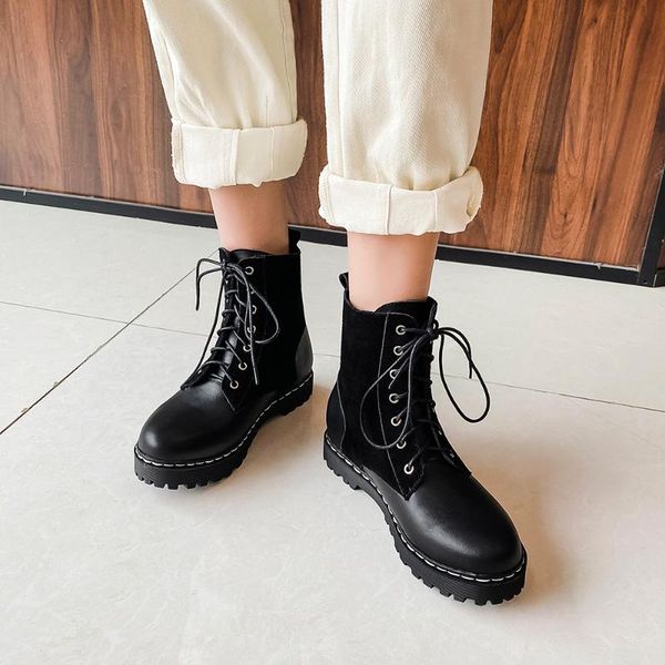 boots kickway plus size 43 genuine leather ladies ankle chaussure femme round toe flat thick sole platform casual shoes 34-43, Black
boots kickway plus size 43 genuine leather ladies ankle chaussure femme round toe flat thick sole platform casual shoes 34-43, Black