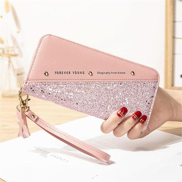 wallets luxury women long wallet patchwork sequined clutch glitter pu leather ladies phone bag card holder coin purse female, Red;black
wallets luxury women long wallet patchwork sequined clutch glitter pu leather ladies phone bag card holder coin purse female, Red;black