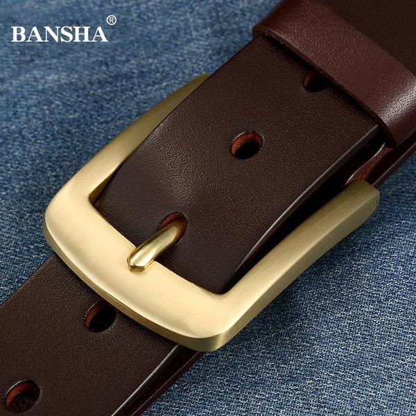 belts fashion mens belt cowskin genuine leather strap men solid brass pin buckle smooth male jeans width 38 mm, Black;brown
belts fashion mens belt cowskin genuine leather strap men solid brass pin buckle smooth male jeans width 38 mm, Black;brown