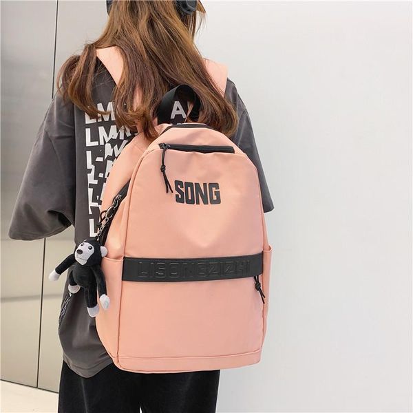 school bags est simple girls schoolbag women shoulders bag female backpack bolsa mochila waterproof nylon large capacity patchwork travel 
school bags est simple girls schoolbag women shoulders bag female backpack bolsa mochila waterproof nylon large capacity patchwork travel