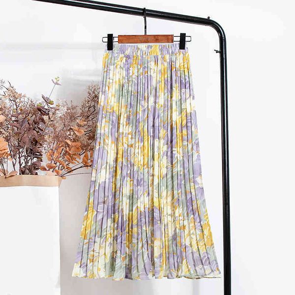 realeft new vintage floral printed tulle pleated mi-long women high waist loose female umbrella skirts spring summer 210323, Black
realeft new vintage floral printed tulle pleated mi-long women high waist loose female umbrella skirts spring summer 210323, Black