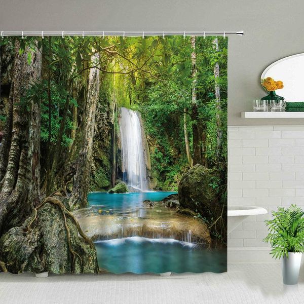 shower curtains waterfall forest spring landscape natural scenery bathroom waterproof fabric background wall curtain with hooks
shower curtains waterfall forest spring landscape natural scenery bathroom waterproof fabric background wall curtain with hooks