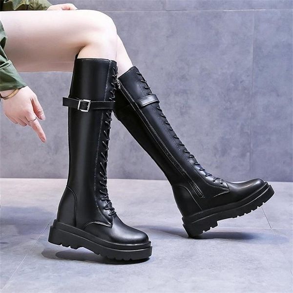 boots long women's no more than knee 2021 thin spring and autumn middle tube british style high show, Black
boots long women's no more than knee 2021 thin spring and autumn middle tube british style high show, Black