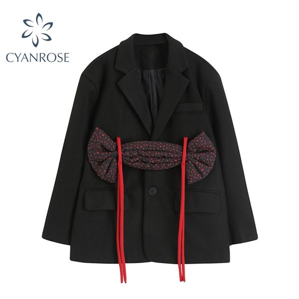 designer women woolen blazer jacket black winter loose coat fashion streetwear warm female outerwear 210430, White;black
designer women woolen blazer jacket black winter loose coat fashion streetwear warm female outerwear 210430, White;black
