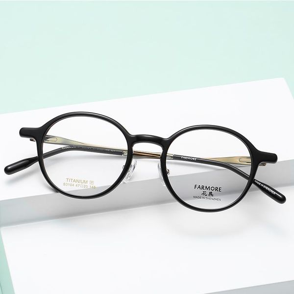 fashion sunglasses frames reven s3104 titanium optical glasses frame men vintage round prescription eyeglasses women retro acetate spectacle, Black
fashion sunglasses frames reven s3104 titanium optical glasses frame men vintage round prescription eyeglasses women retro acetate spectacle, Black