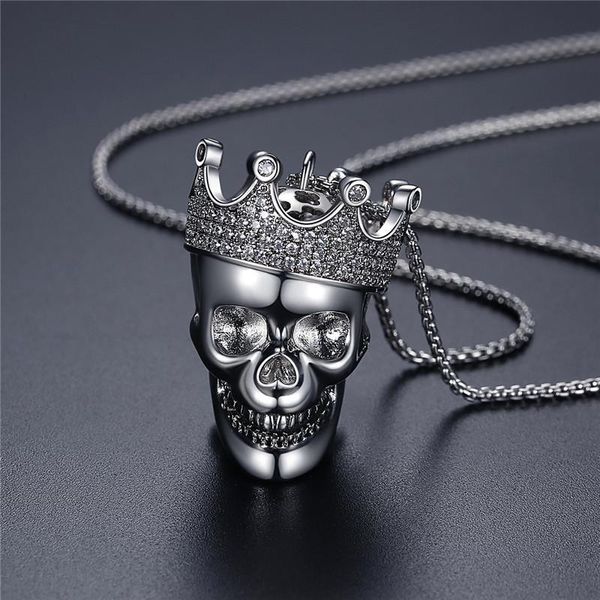 hip hop cubic zircon crown skull pendant hiphop men's iced out rapper necklace fashion nightclub party jewelry drop necklaces, Silver
hip hop cubic zircon crown skull pendant hiphop men's iced out rapper necklace fashion nightclub party jewelry drop necklaces, Silver