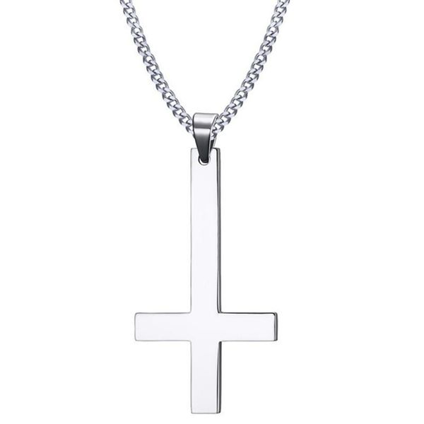 pendant necklaces 2021 lucifer satan satanism gothic jewelry upside down cross inverted of st peter necklace, Silver
pendant necklaces 2021 lucifer satan satanism gothic jewelry upside down cross inverted of st peter necklace, Silver