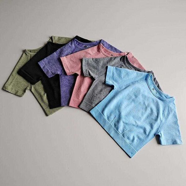 crop yoga shirts short sleev seaml fitns t-shirts running workout gym cloth solid color sportswear, Gray
crop yoga shirts short sleev seaml fitns t-shirts running workout gym cloth solid color sportswear, Gray